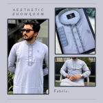 Premium Viscose Panjabi – Elegant Sky