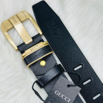 GUCCHI Shiney Golden Buckle Belt with premium  Solid Leather