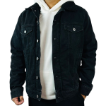 Export's Black Denim (Button & Full Sherpa)