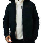 Export-Quality Black Denim (Zipper-Full Sherpa)