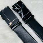 AutoGearFeatures Formal Belt With Solid Black Leather