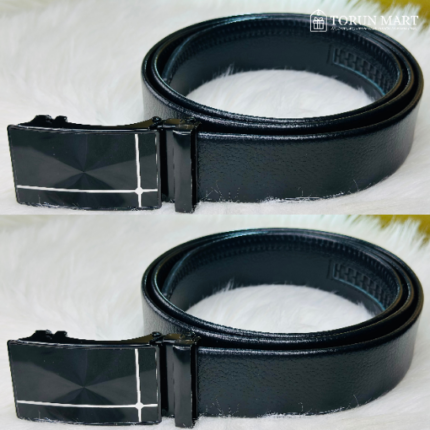 AutoGearFeatures-Belt-Solid Black Leather